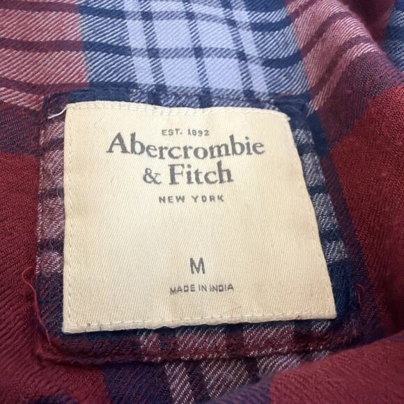Vintage Abercrombie & Fitch Women M Flannel Top Soft Long sleeve Shirt Y2k READ - Picture 12 of 13